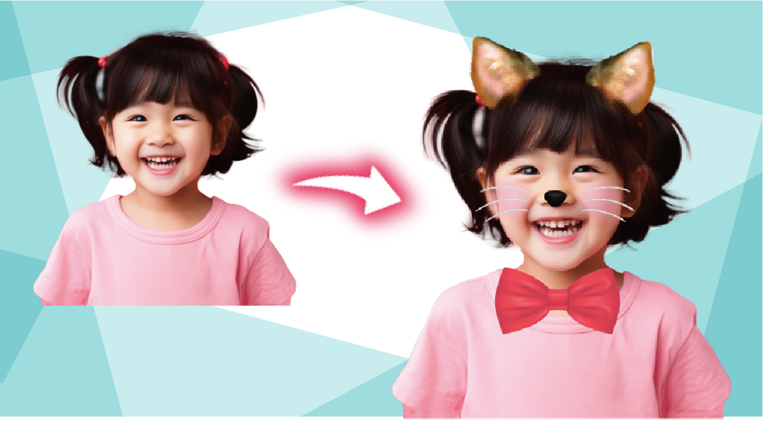 顔認識AR